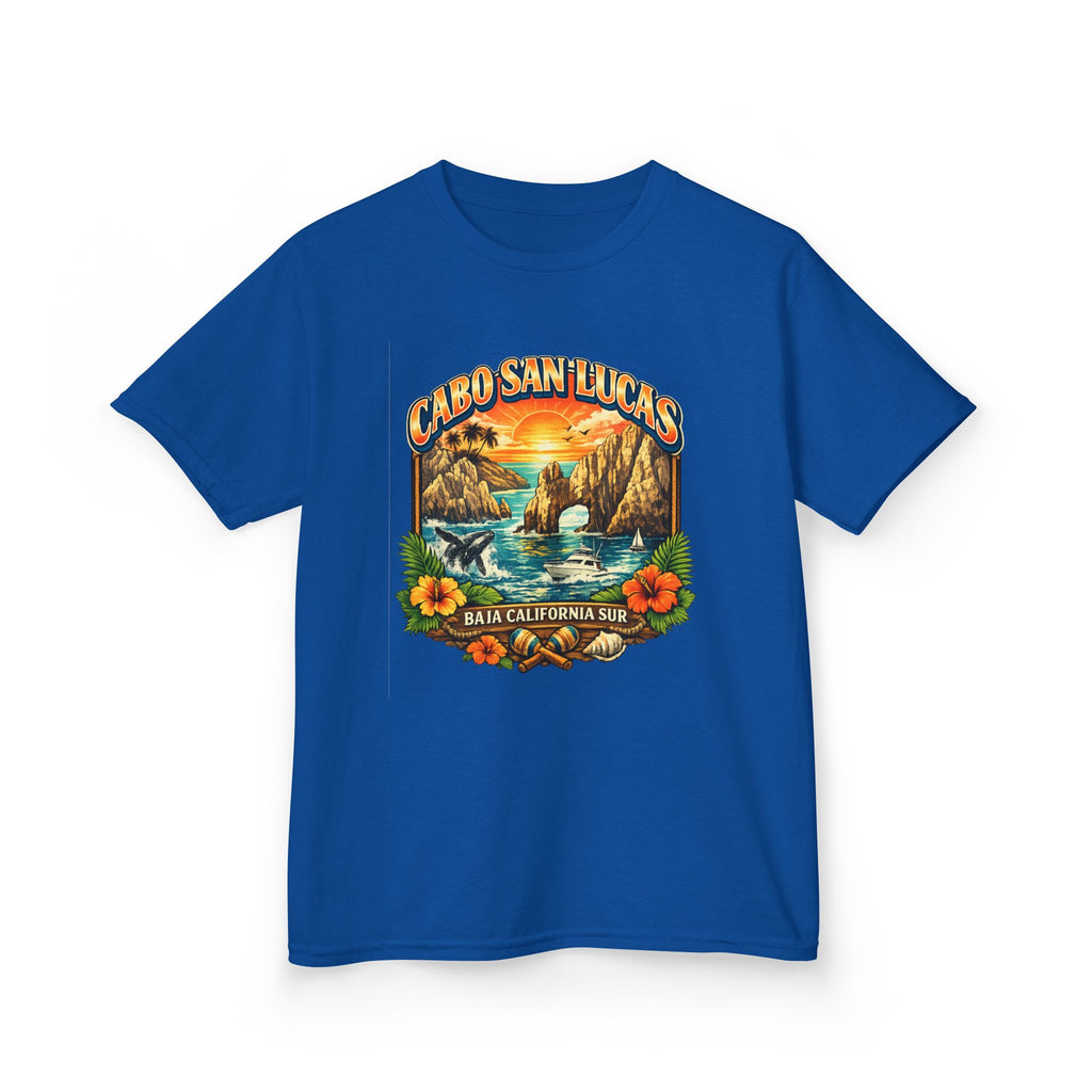 Kids Tee — "Cabo San Lucas" Sunset Tropical Beach Graphic