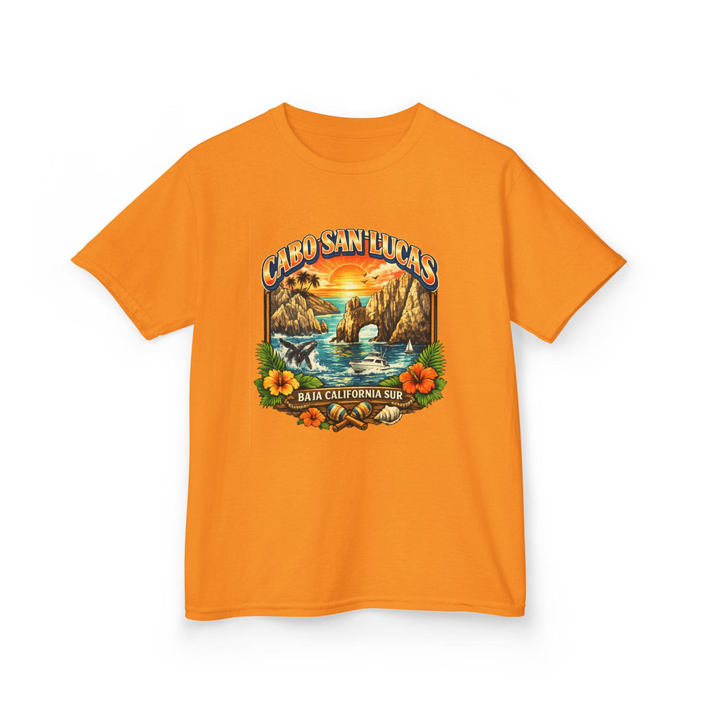 Kids Tee — "Cabo San Lucas" Sunset Tropical Beach Graphic