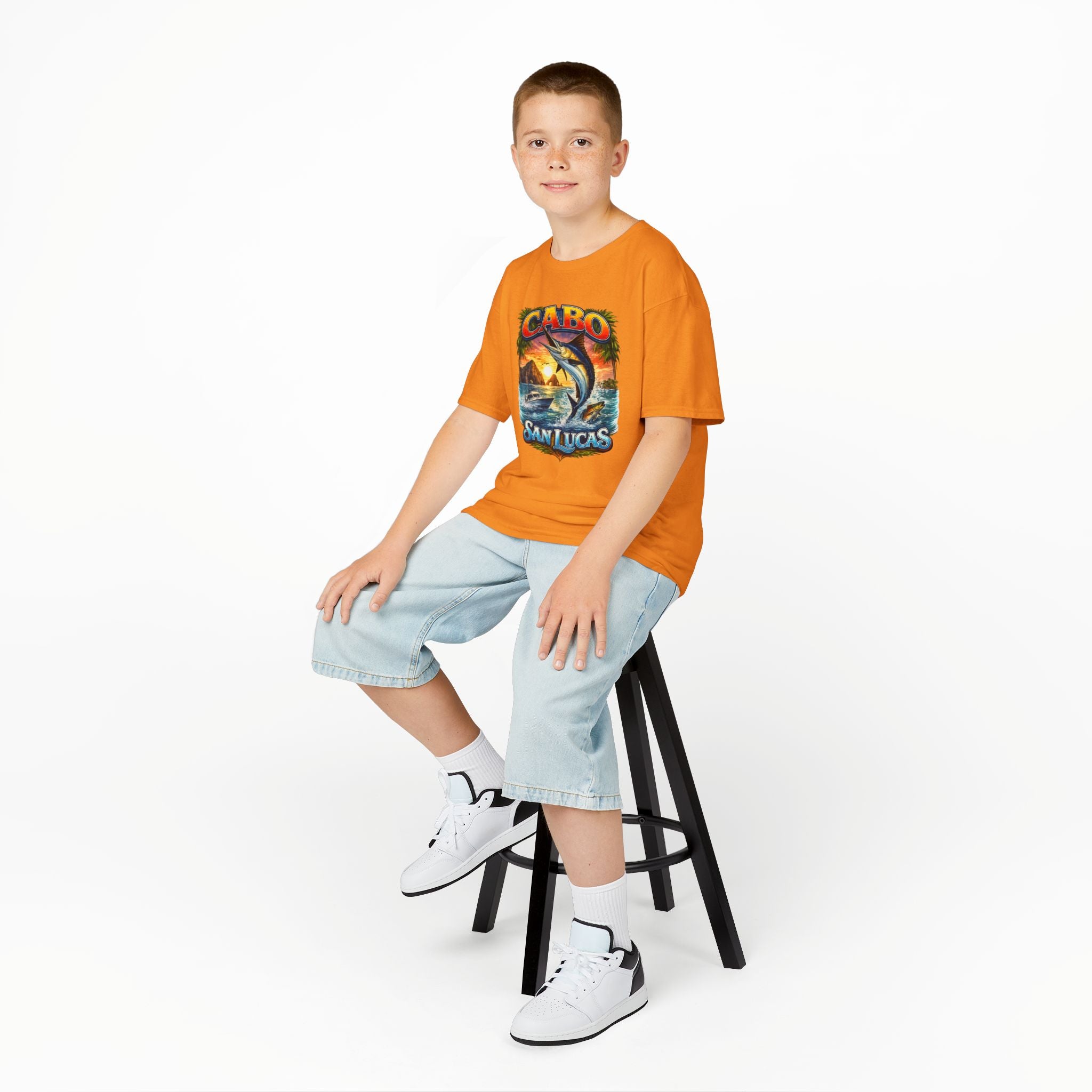 Kids T-Shirt - Cabo San Lucas Marlin Sunset Graphic