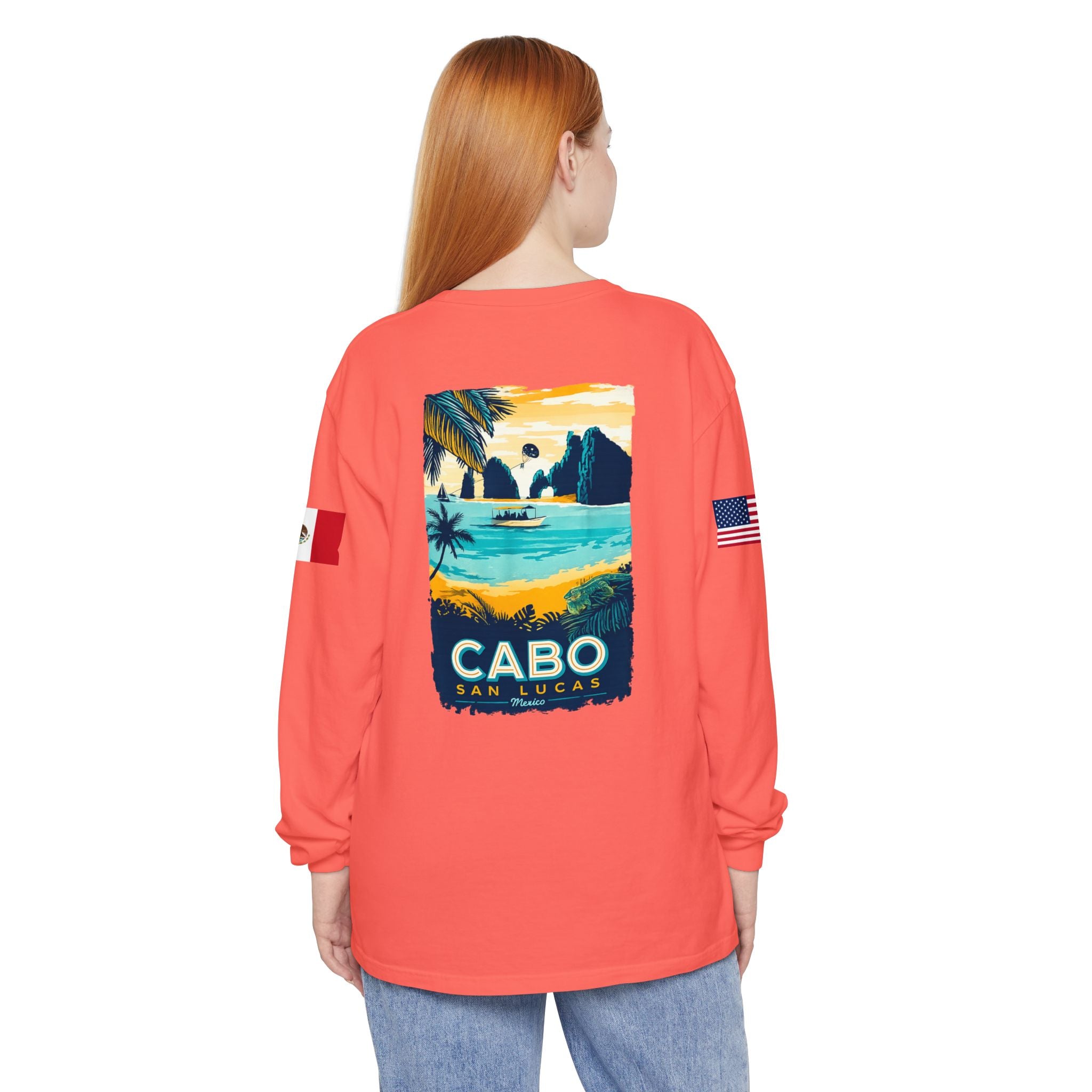 Cabo San Lucas Long Sleeve Tee — Vintage Beach Graphic