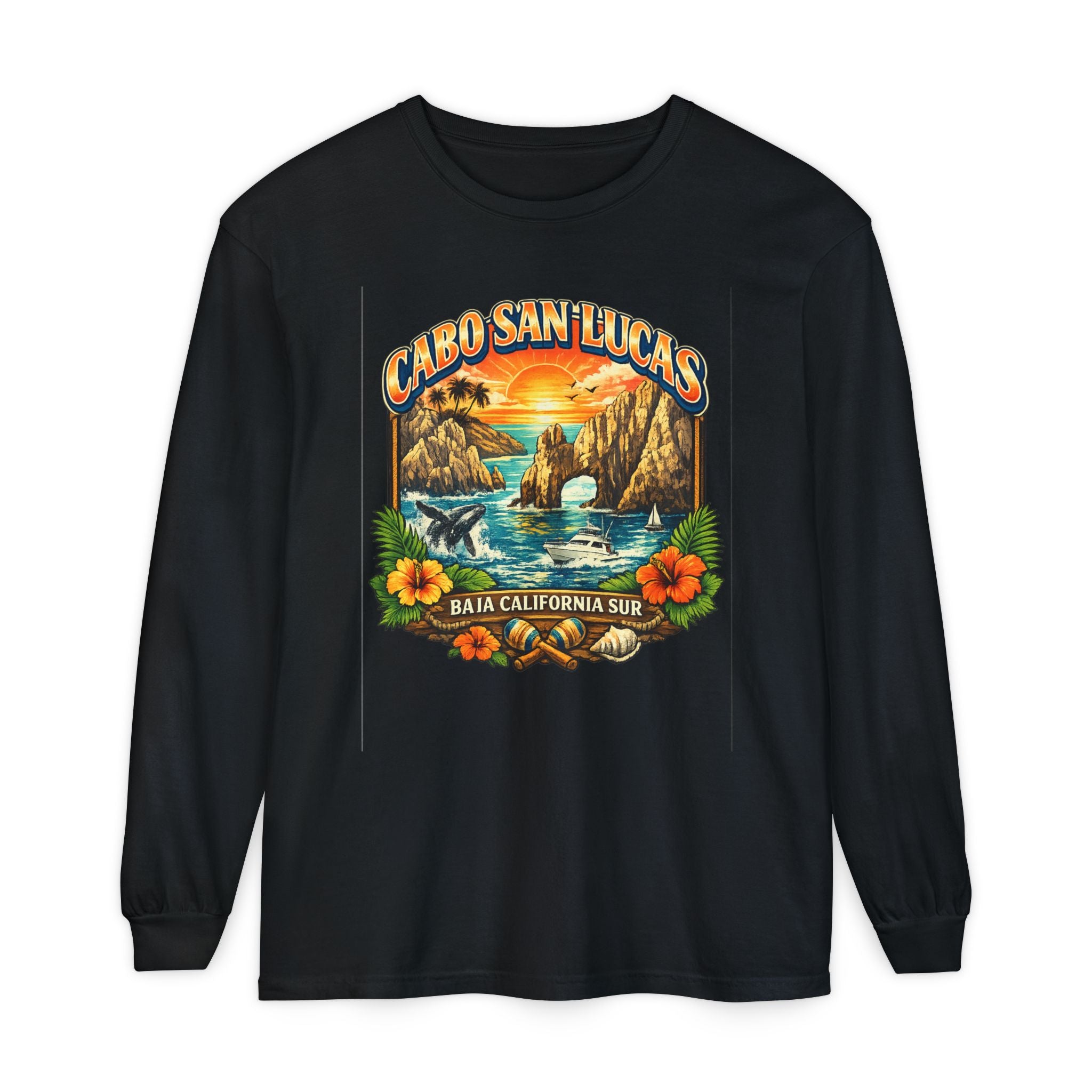 Cabo San Lucas Long Sleeve T-Shirt – Baja California Sun Beach Graphic