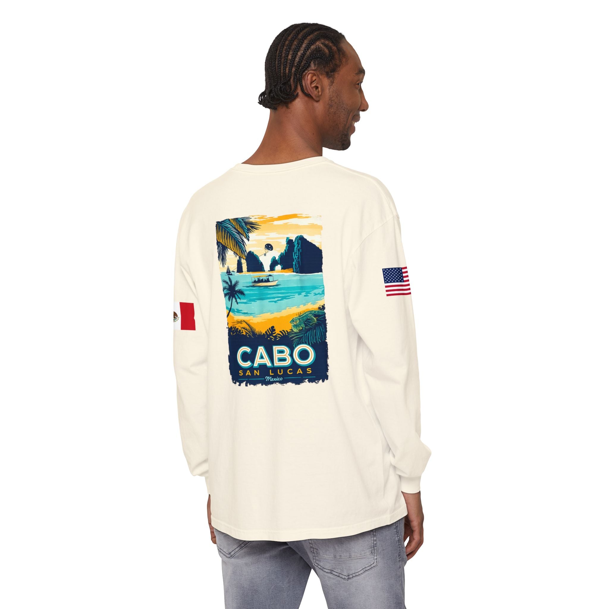 Cabo San Lucas Long Sleeve Tee — Vintage Beach Graphic